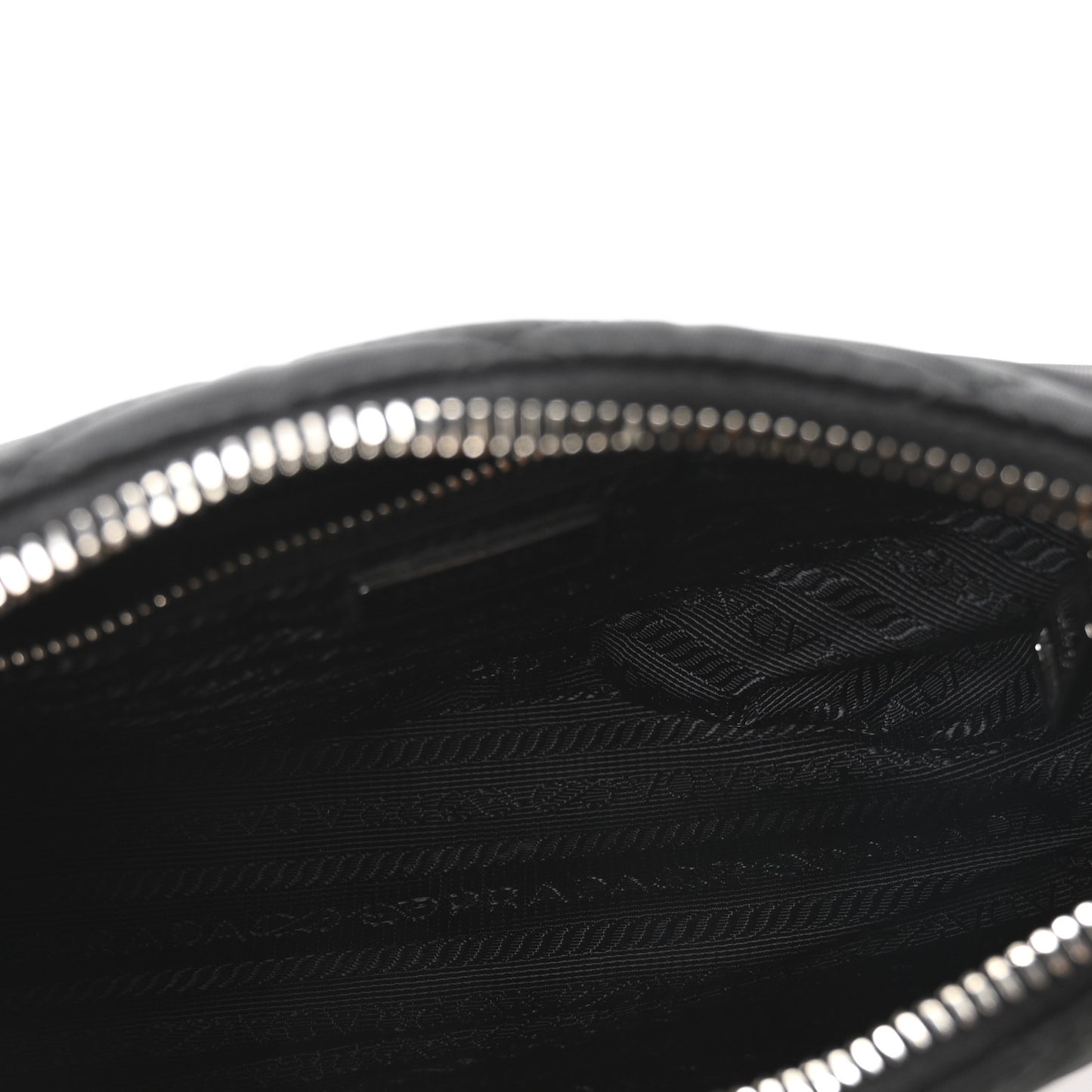 Nylon Tessuto Impuntu Quilted Crossbody Bag Black