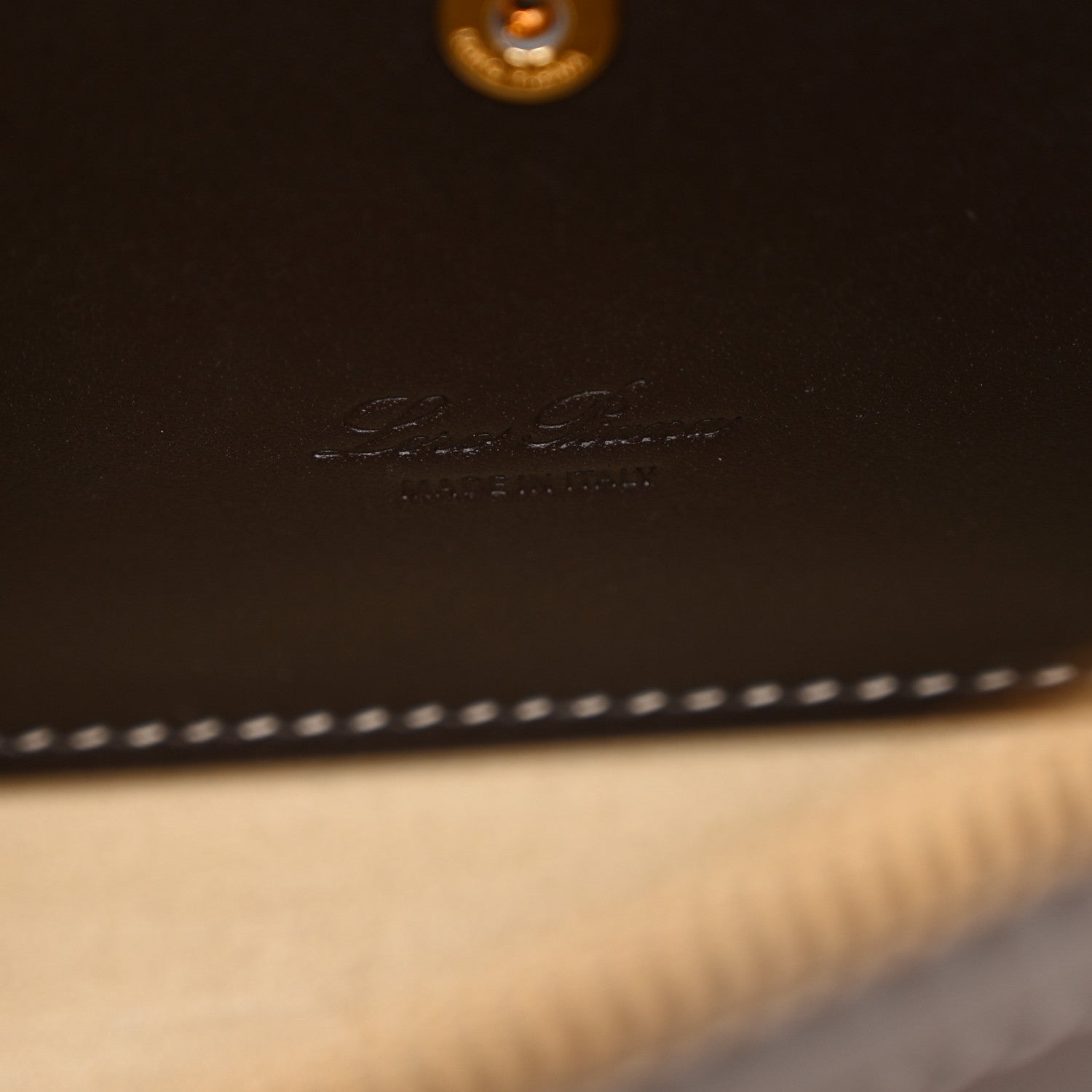 Loro Piana Smooth Calfskin Extra Bag L27 Dark Chocolate Licorice 6 of 10