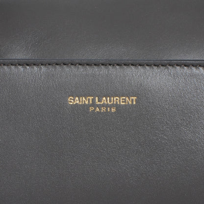 FASHIONPHILE SAINTLAURENTLeatherClassicDuffle6BagGray 5 of 8