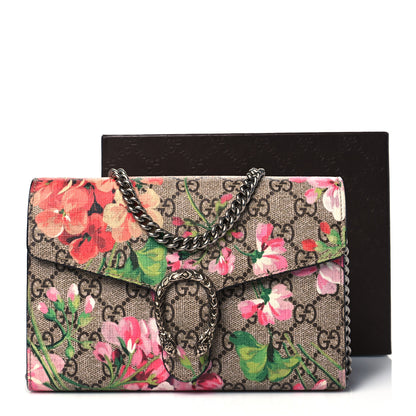 Gucci GG Supreme Monogram Blooms Mini Dionysus Chain Wallet Beige Multicolor Dry Rose 11 of 11