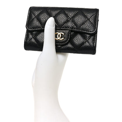 Chanel Caviar Quilted Flap Card Holder Black 2 of 8