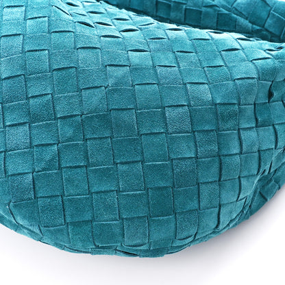 Bottega Veneta Suede Intrecciato Teen Jodie Hobo Petroleum Blue 11 of 11