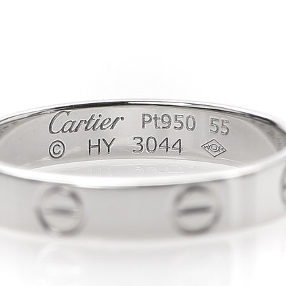 Cartier Platinum 3.5mm LOVE Wedding Band Ring 55 7.25 4 of 4