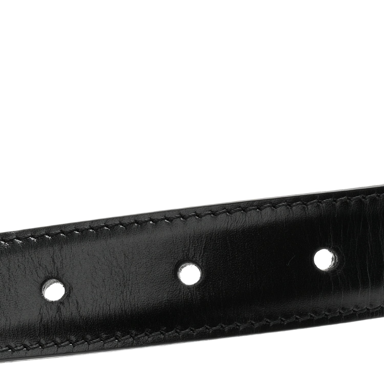 Celine Box Calfskin Medium 25mm Triomphe 90 36 Belt Black 5 of 7