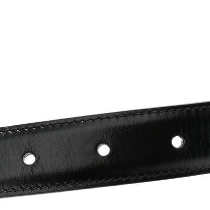 Celine Box Calfskin Medium 25mm Triomphe 90 36 Belt Black 5 of 7
