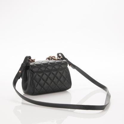 Chanel Shiny Sheepskin Quilted Mini Trapezio Flap Black 3 of 7