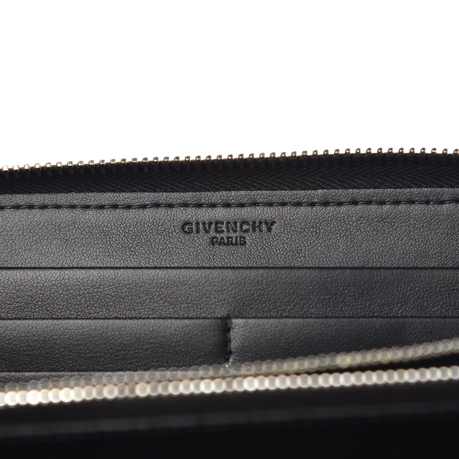 Givenchy Textured Coated Canvas Rottweiler Print Zip Around Wallet Black 6 of 7
