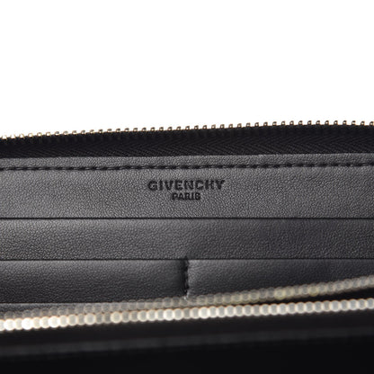 Givenchy Textured Coated Canvas Rottweiler Print Zip Around Wallet Black 6 of 7