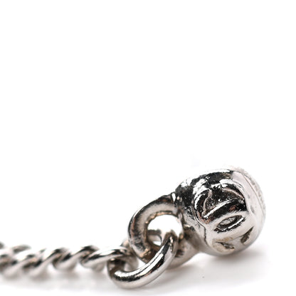 Chanel Baguette Crystal CC Drop Earrings Silver 4 of 5