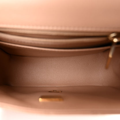 Chanel Lambskin Quilted Mini Square Flap Beige 5 of 10