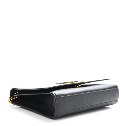 Saint Laurent Grain De Poudre Medium Classic Monogram Kate Satchel Black 4 of 11
