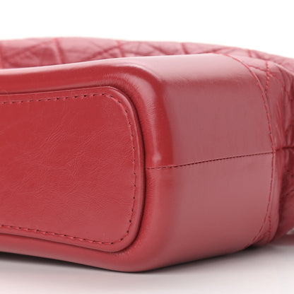 Chanel Aged Smooth Calfskin Quilted Medium Gabrielle Logo Hobo Red 10 of 10