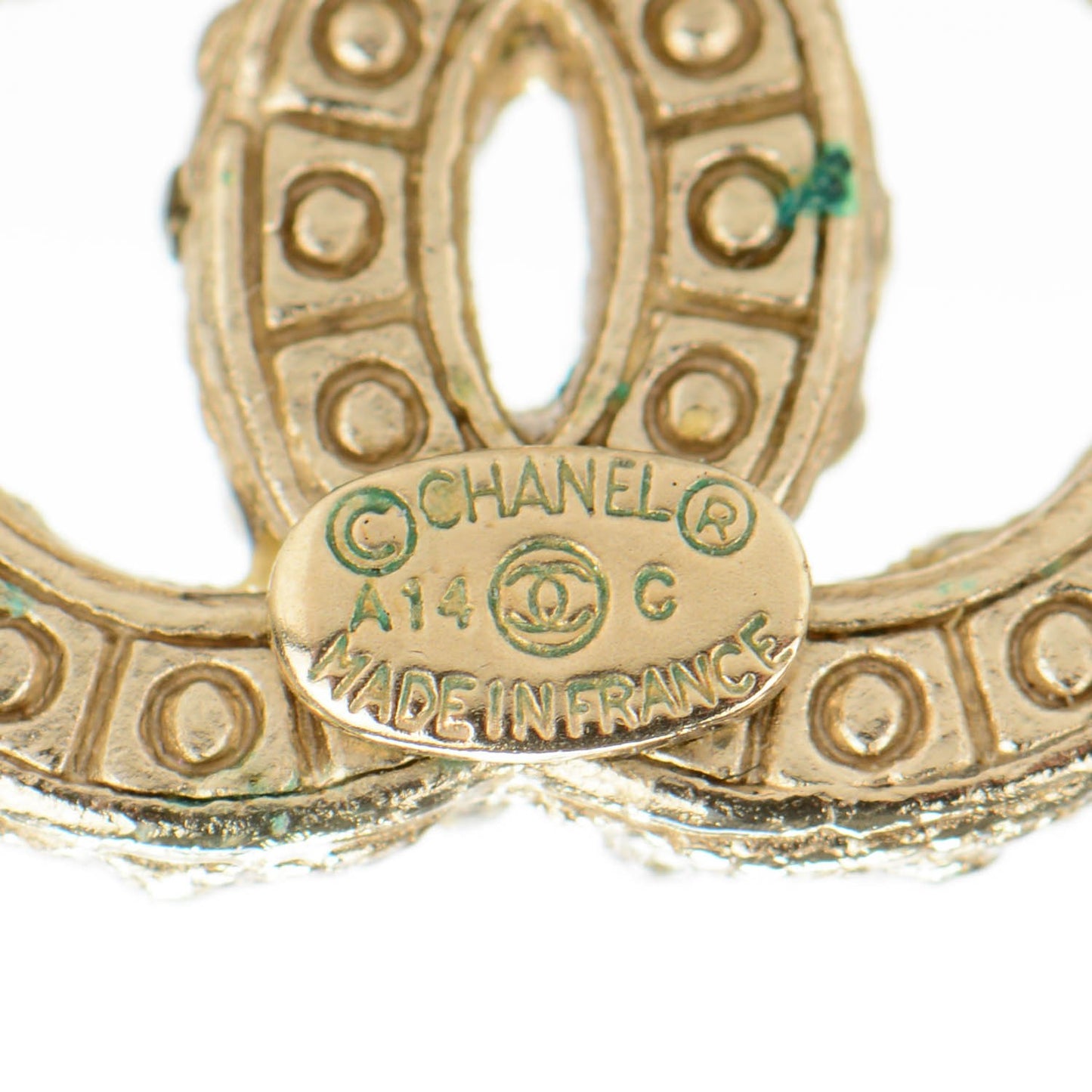 Pearl CC Earrings Light Gold