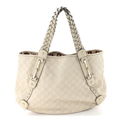 Gucci Guccissima Medium Pelham Shoulder Bag Off White 1 of 11