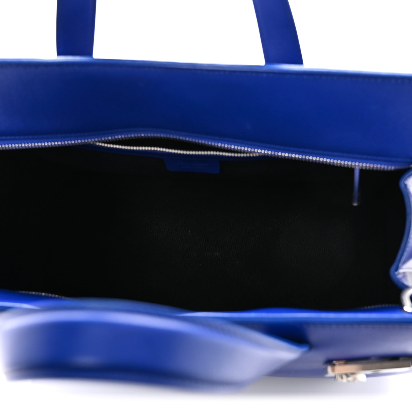 Calfskin Calfskin XL Gancini Buckles Tote Bag Blue