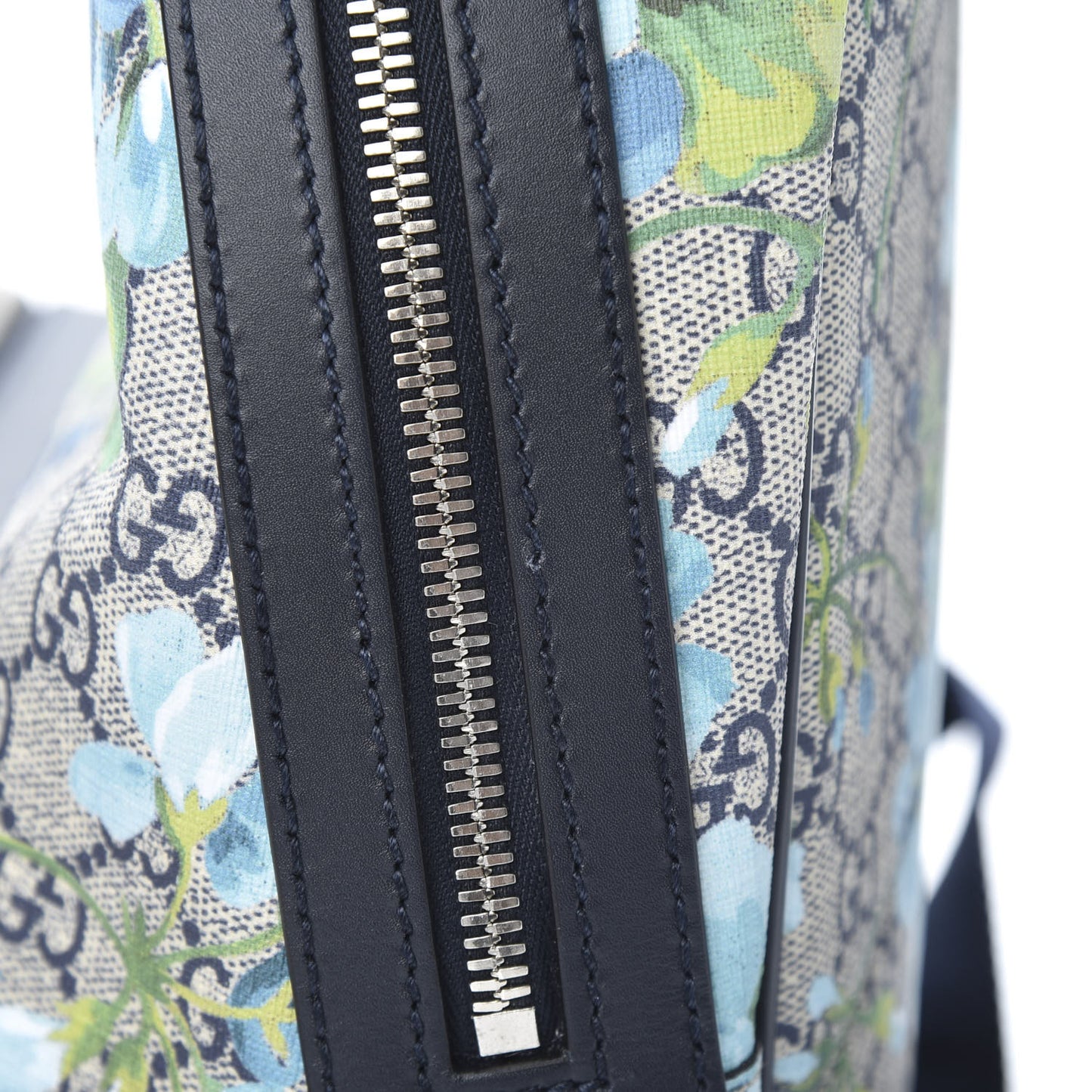 GG Supreme Monogram Blooms Small Day Backpack Blue