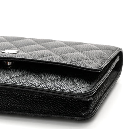 Chanel Caviar Quilted Wallet On Chain WOC Black 10 of 11
