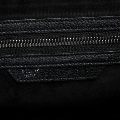 Celine Drummed Calfskin Micro Luggage Black 6 of 6