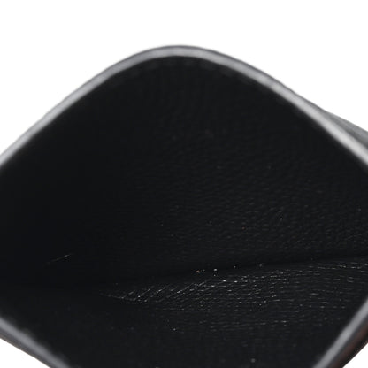 Valentino Garavani Calfskin Toile Iconographe Embossed Vlogo Card Holder Black 5 of 6