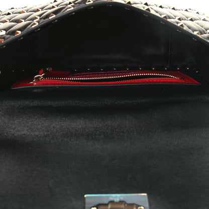 Valentino Garavani Lambskin Medium Rockstud Spike Shoulder Bag Black 5 of 10