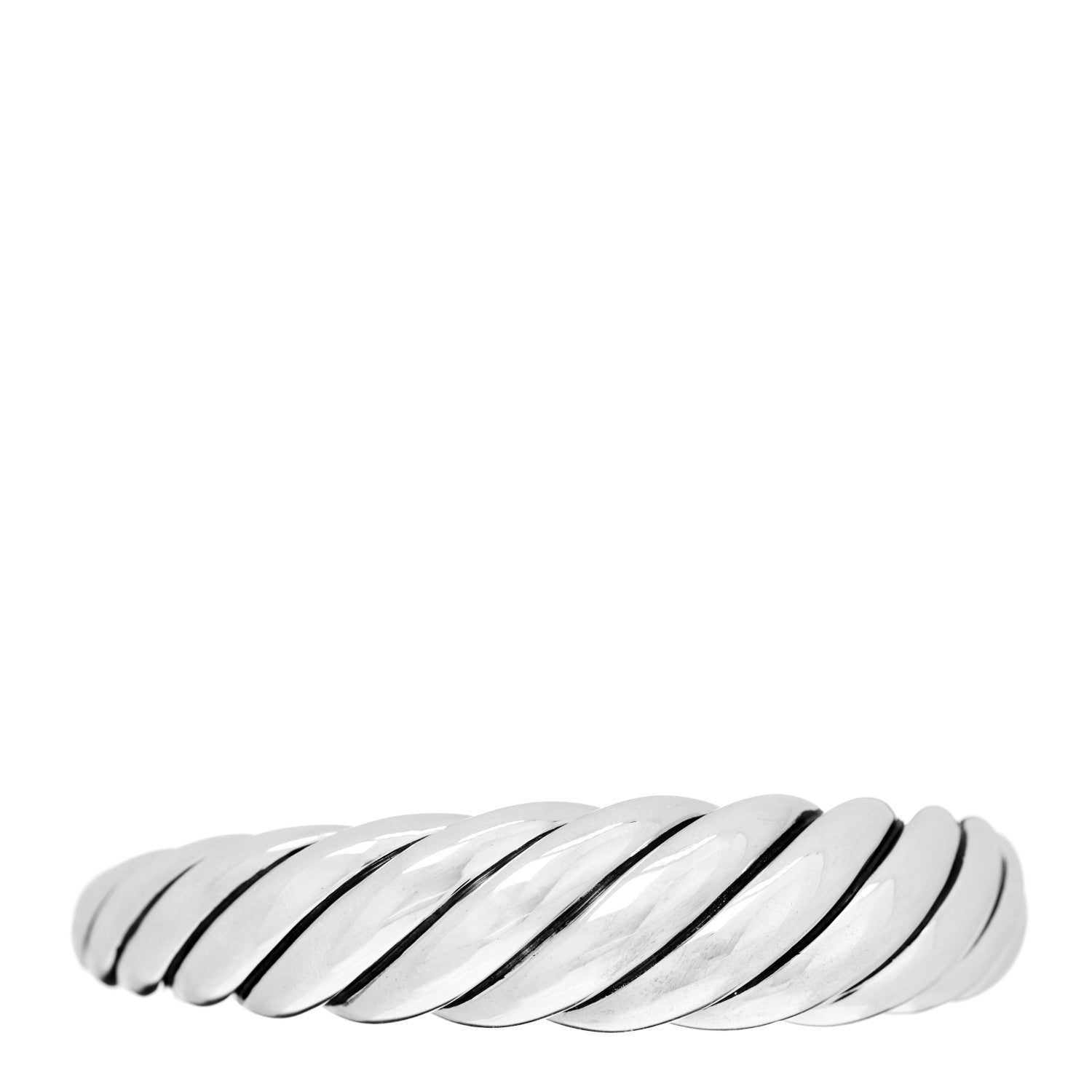 David Yurman Sterling Silver 17mm Pure Form Cable Bracelet 1 of 4