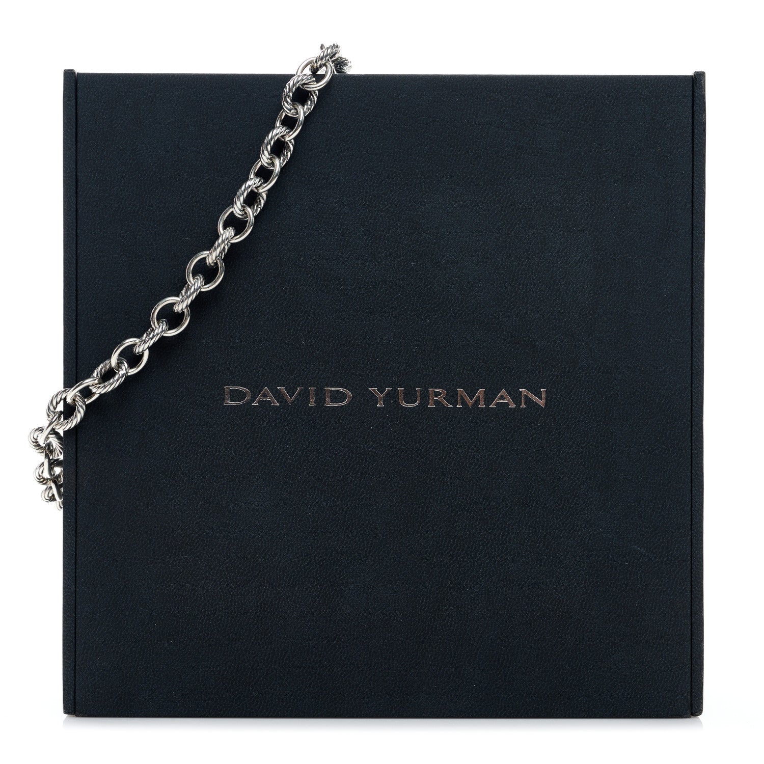 David Yurman Sterling Silver 10mm Medium Oval Link Necklace 3 of 5