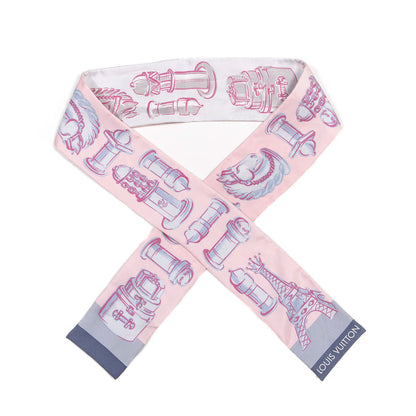 Louis Vuitton Silk Chess Bandeau Blue Ciel 1 of 3