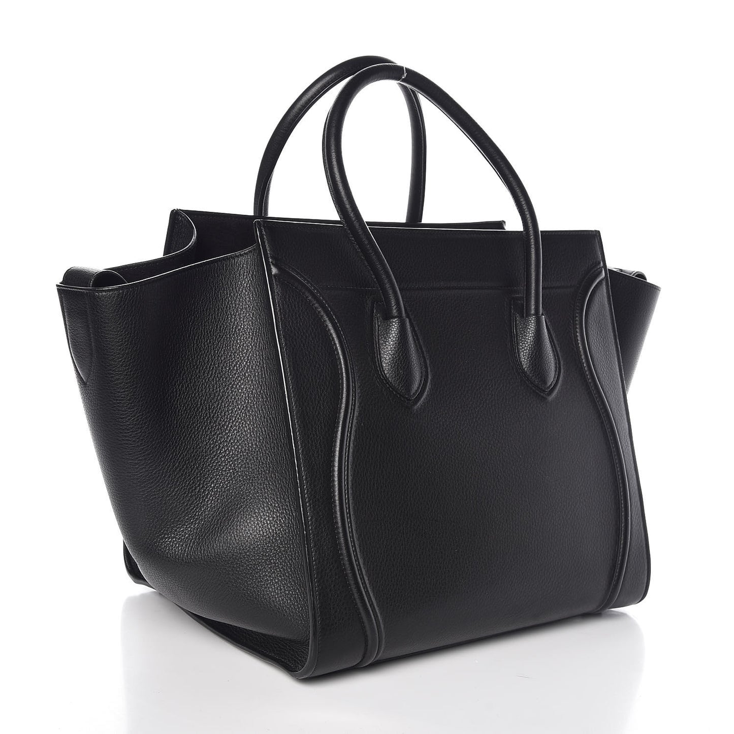 Supple Calfskin Medium Phantom Luggage Black