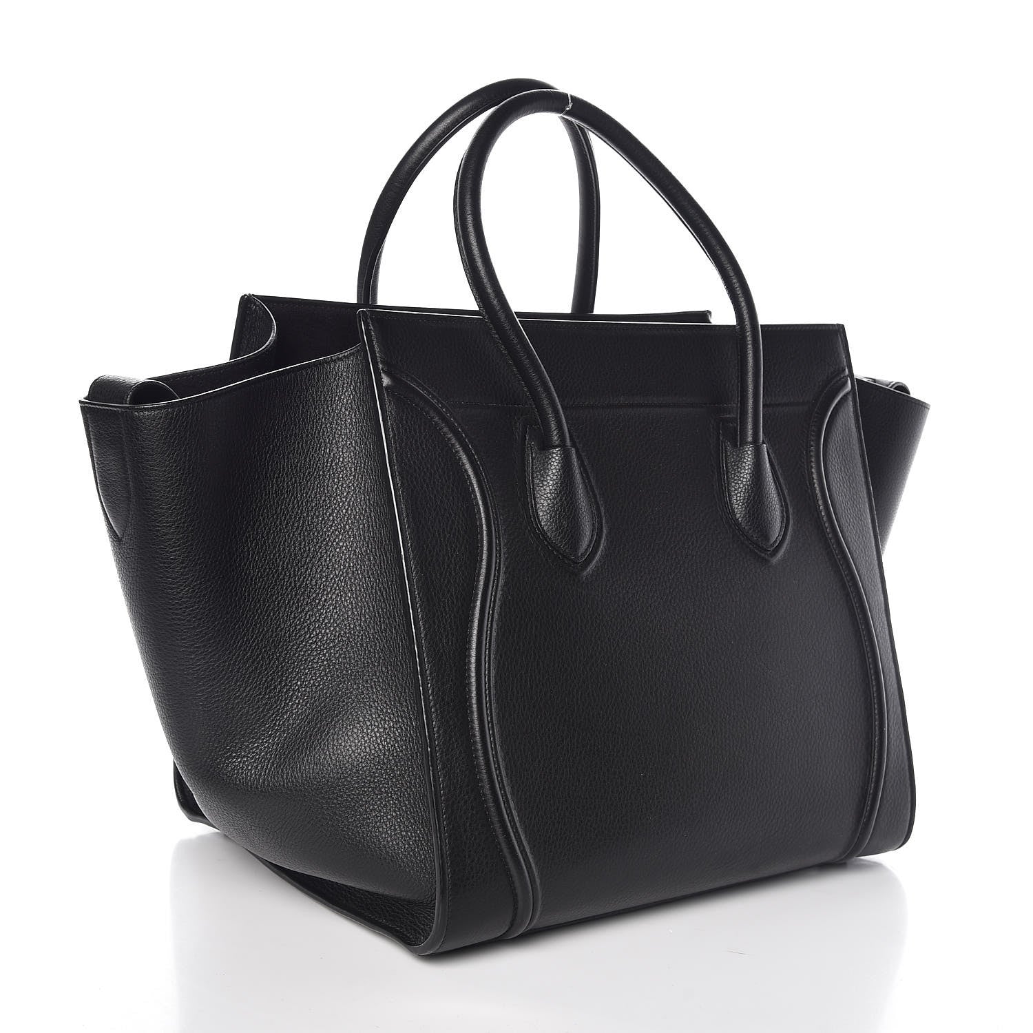 Celine Supple Calfskin Medium Phantom Luggage Black 3 of 10