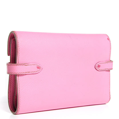 Hermes Epsom Medium Kelly Wallet 5P Pink 3 of 15