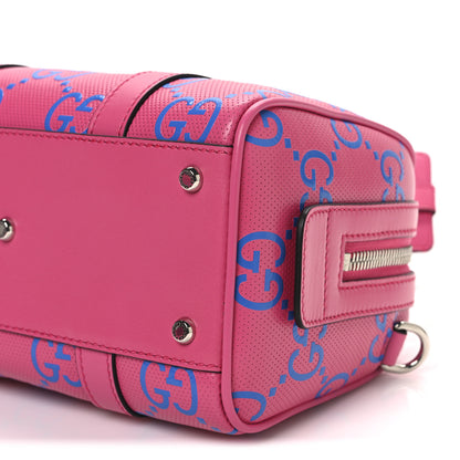 Gucci Calfskin GG Tennis Bi-Color Embossed Mini Duffle Bag Modern Fucsia Modern Blue 10 of 10