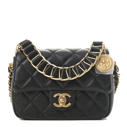 Chanel Caviar Quilted Mini Chain Soul Flap Black 1 of 10