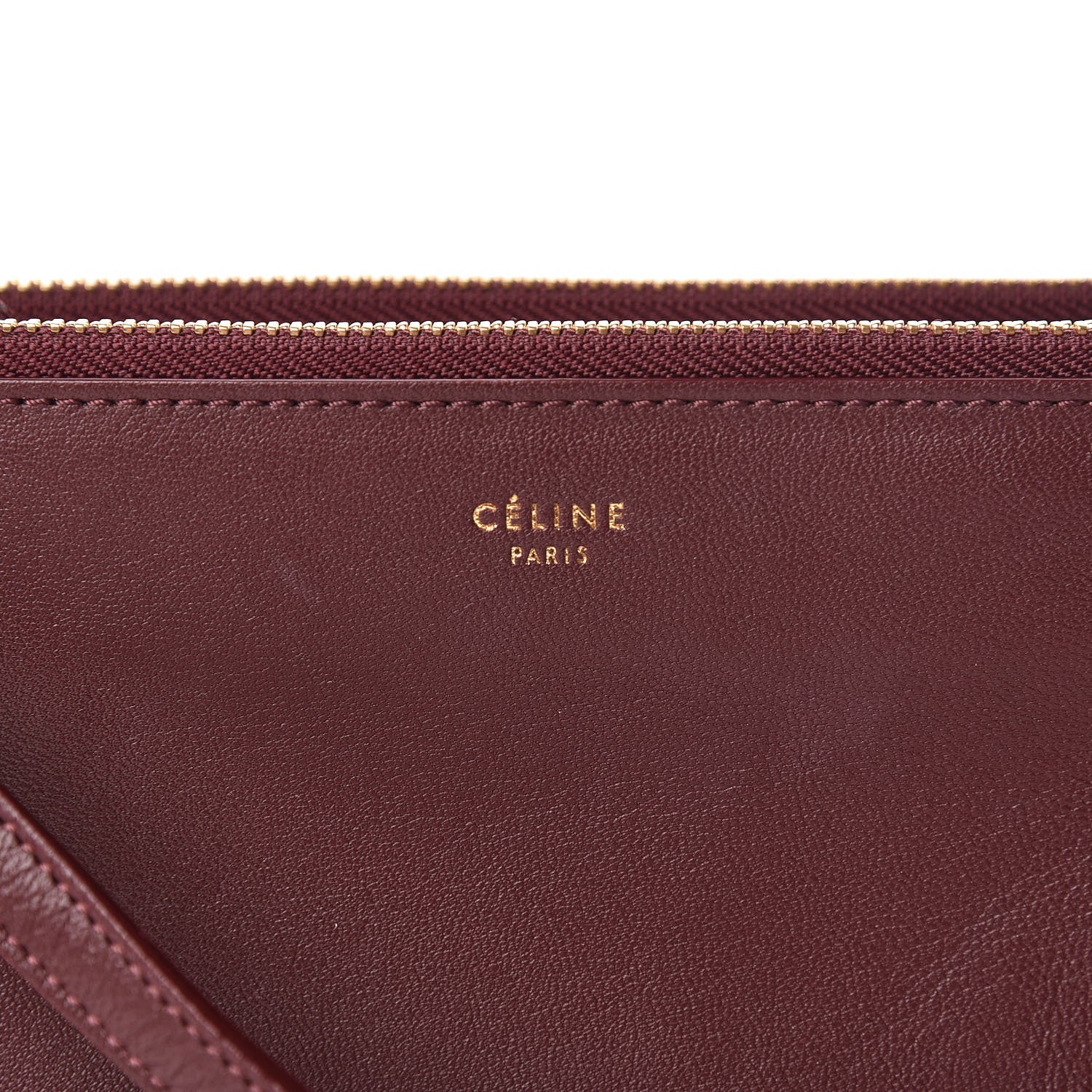 Celine Lambskin Small Trio Crossbody Bag Burgundy 10 of 13