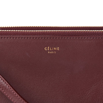 Celine Lambskin Small Trio Crossbody Bag Burgundy 10 of 13