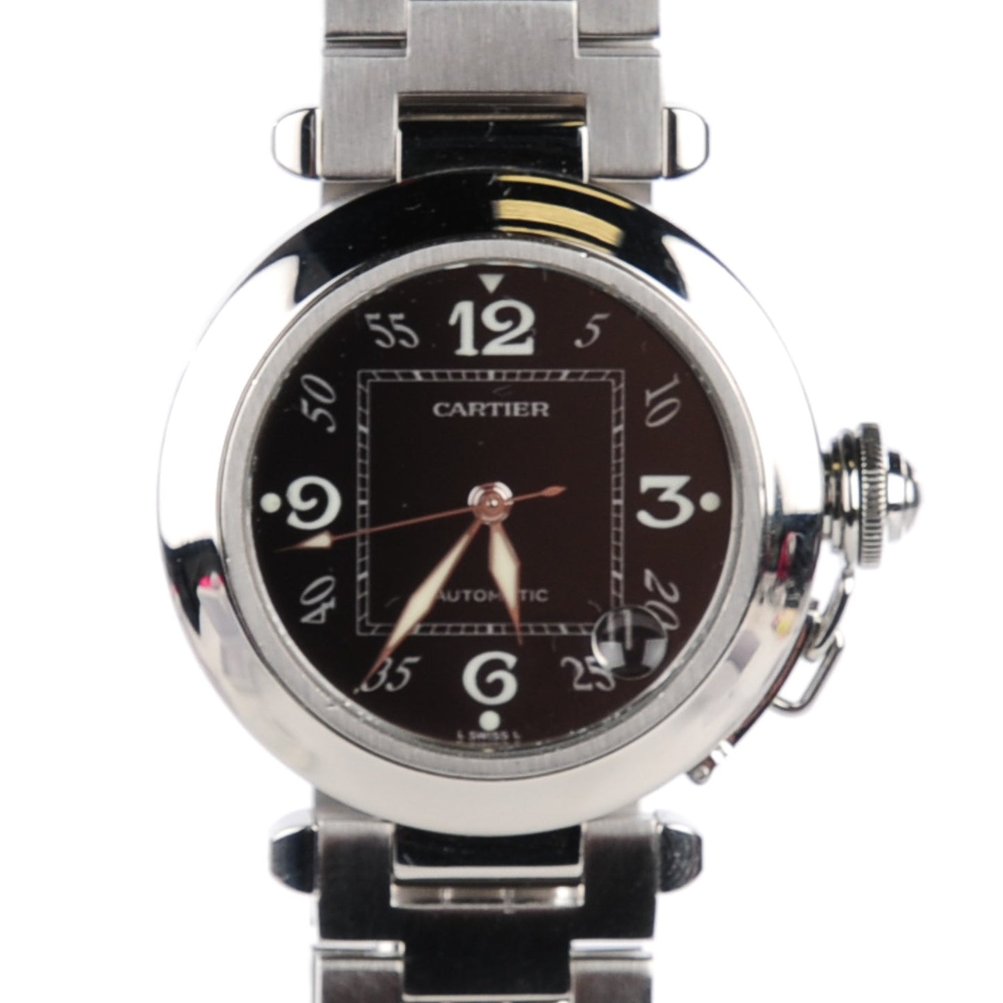 Stainless Steel 35mm Pasha C Automatic Watch Black