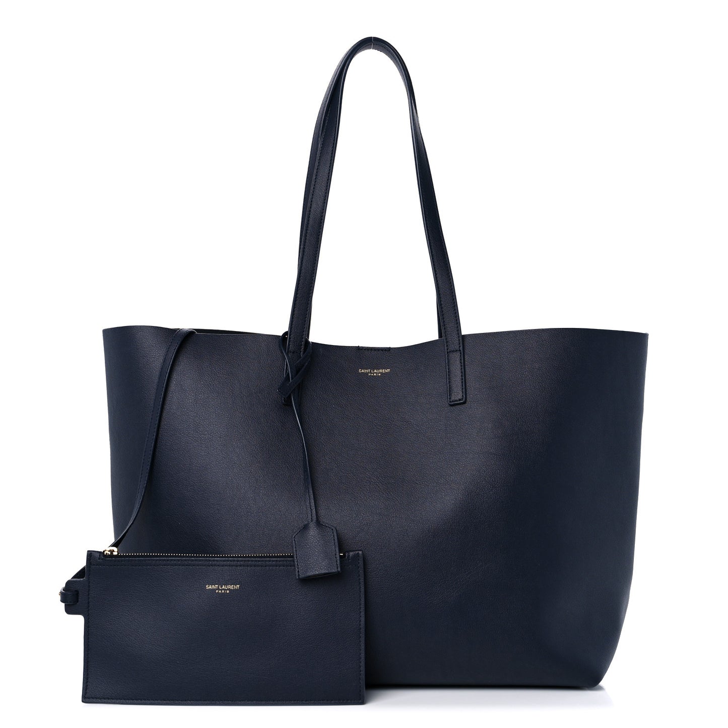 Calfskin Large Shopping Tote Deep Marine