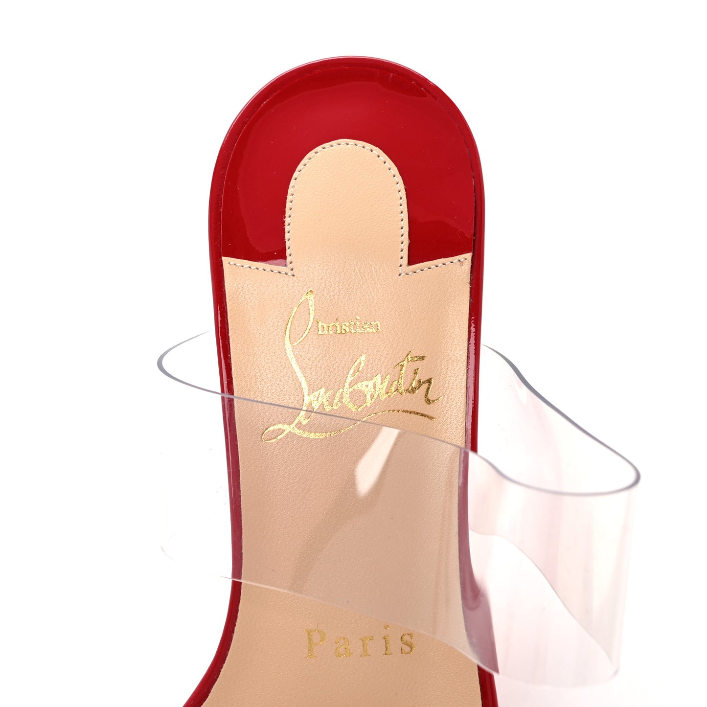 Patent PVC Just Nothing 85 Slide Sandals 35.5 Loubi