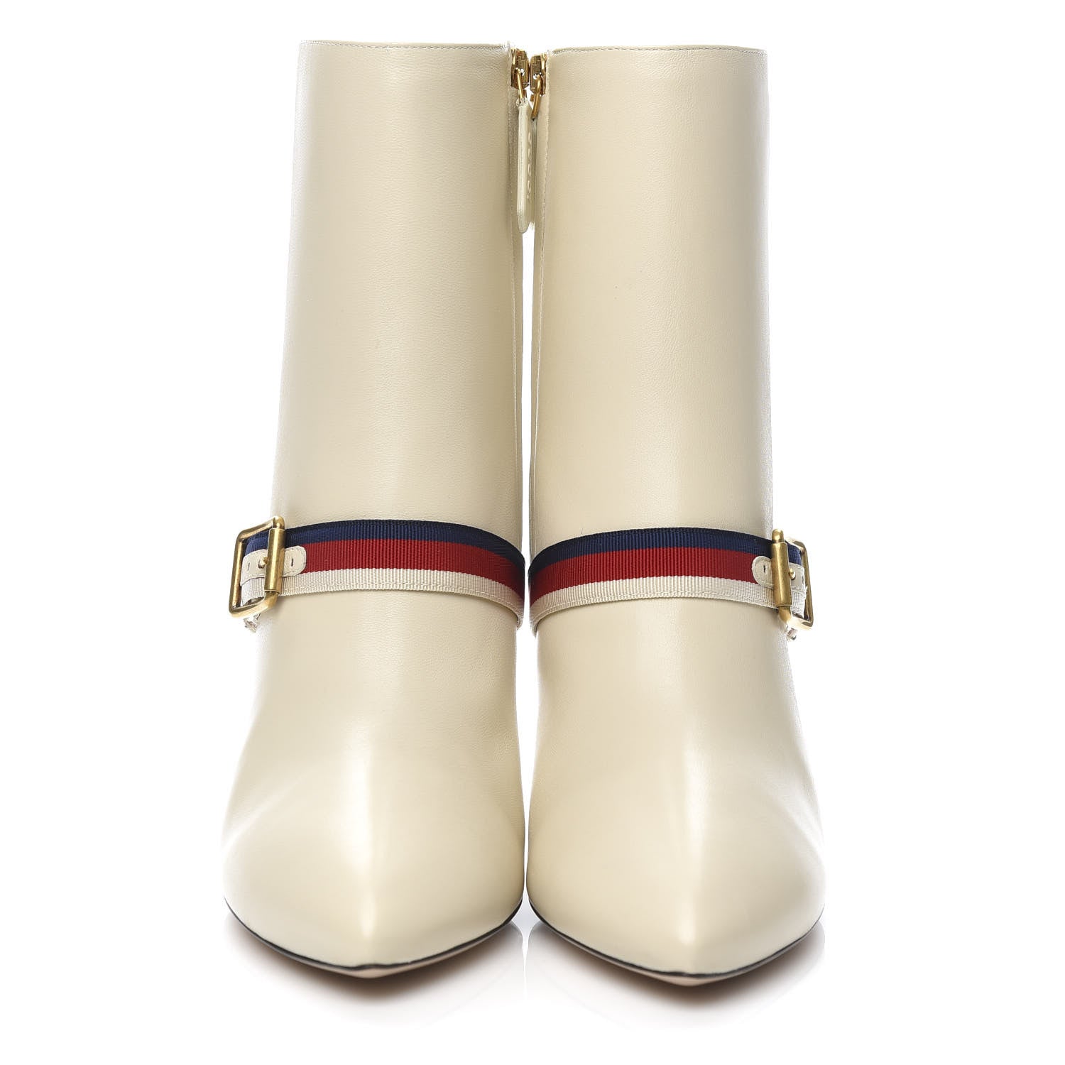 Gucci Nappa Sylvie Ankle Boots 39 Mystic White 2 of 13