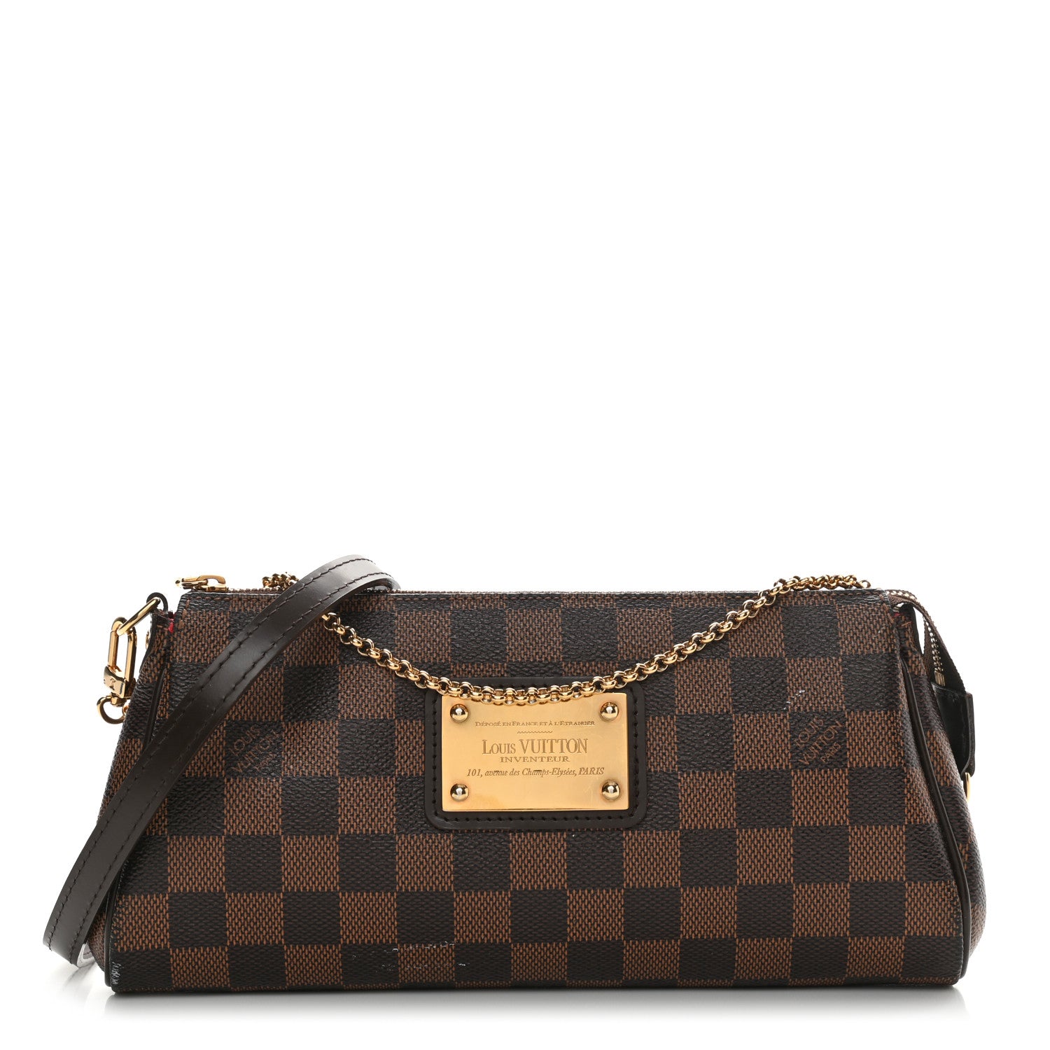 Louis Vuitton Damier Ebene Eva Clutch 1 of 15