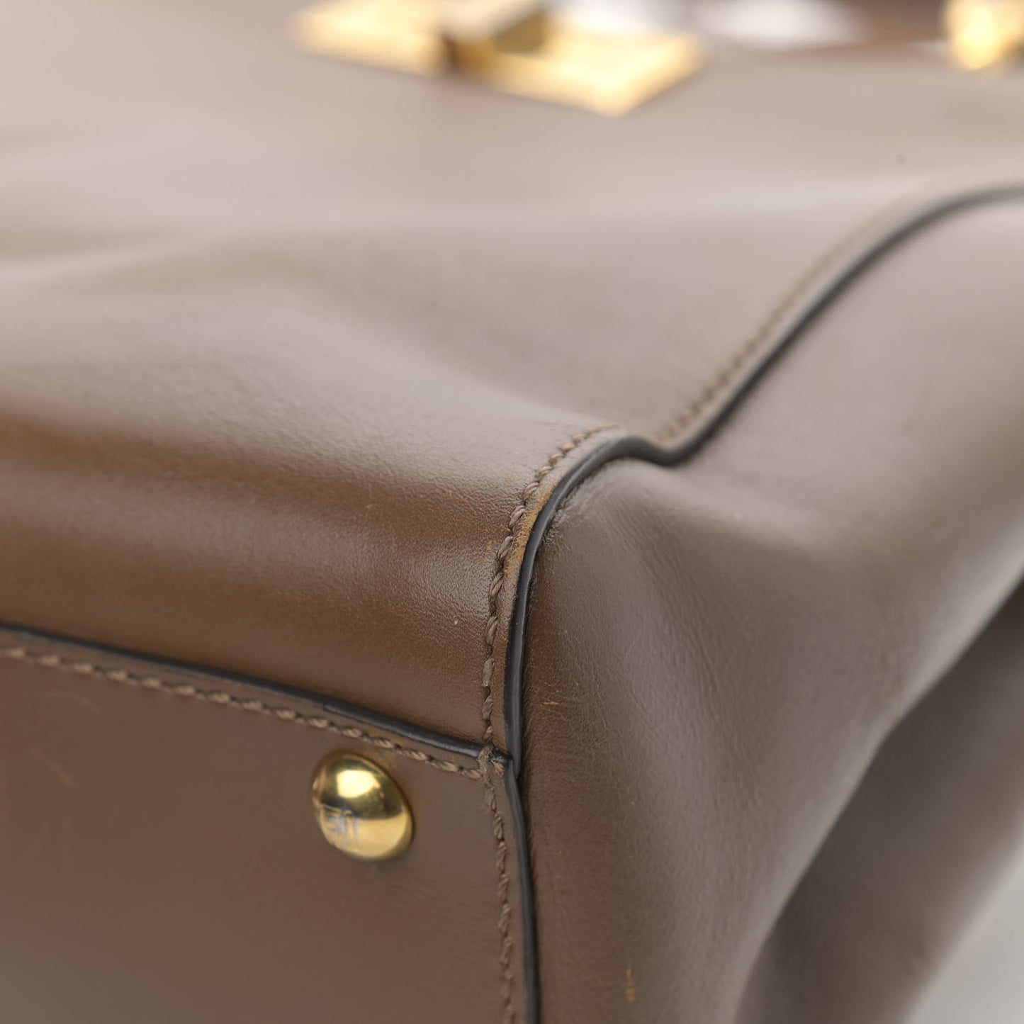 Vitello Morgan Fabric Jacquard Pequin Medium Peekaboo Iconic Satchel Foresta Tobacco Black