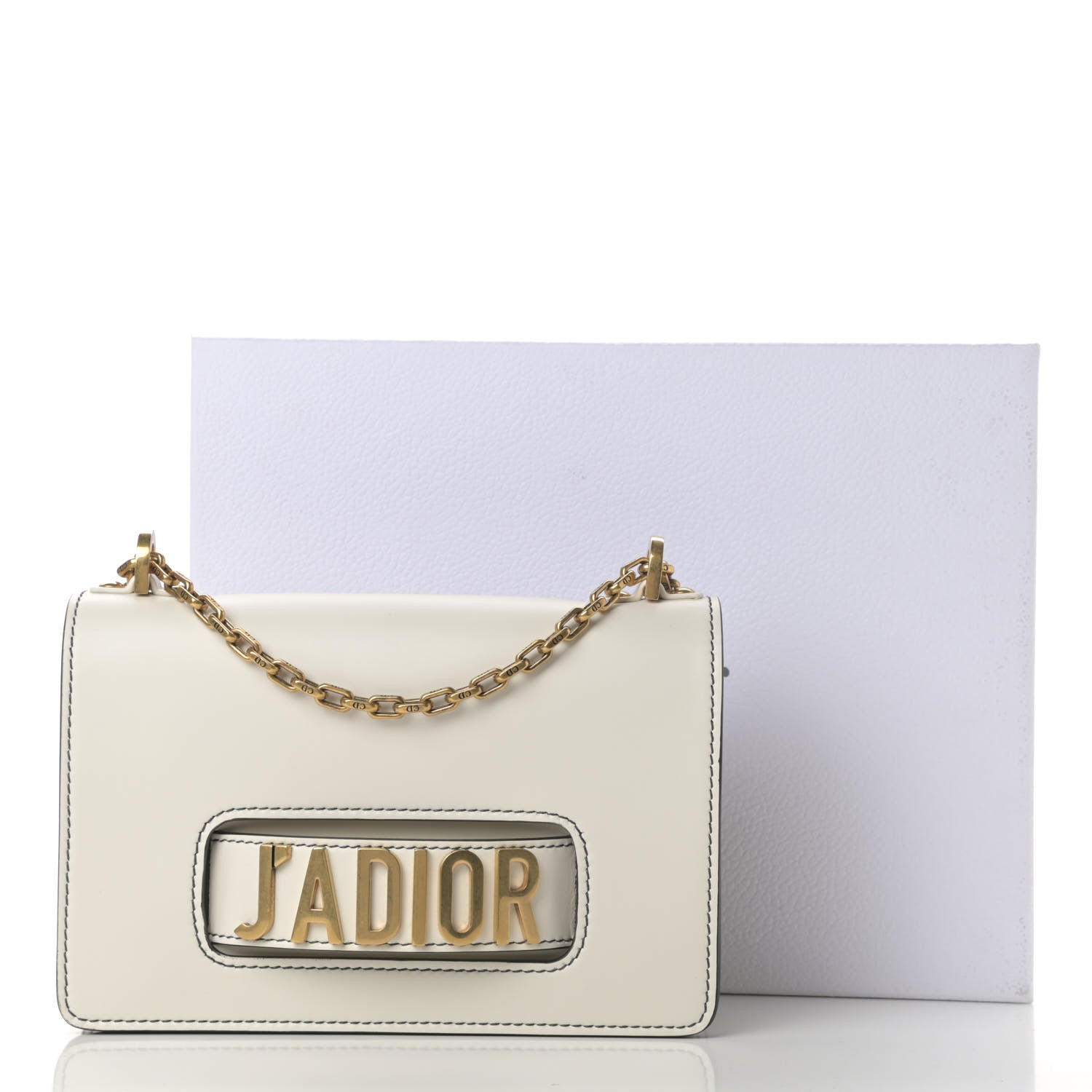 Christian Dior Calfskin J'Adior Chain Flap Bag Off White 11 of 11