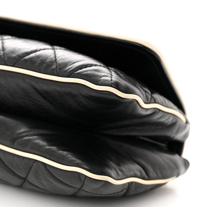 Chanel Lambskin East West Mademoiselle Flap Black 10 of 12