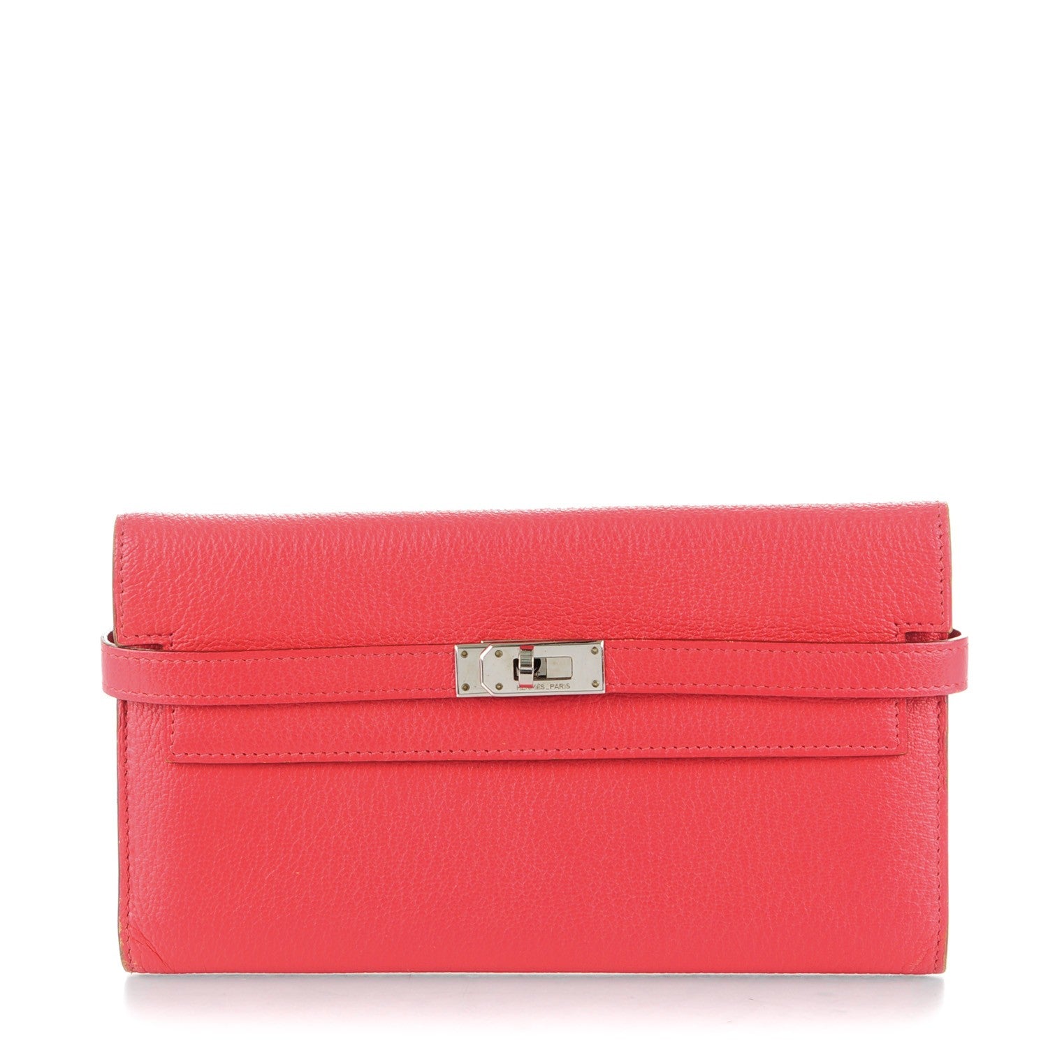 Hermes Chevre Mysore Kelly Longue Wallet Bougainvillea 1 of 11