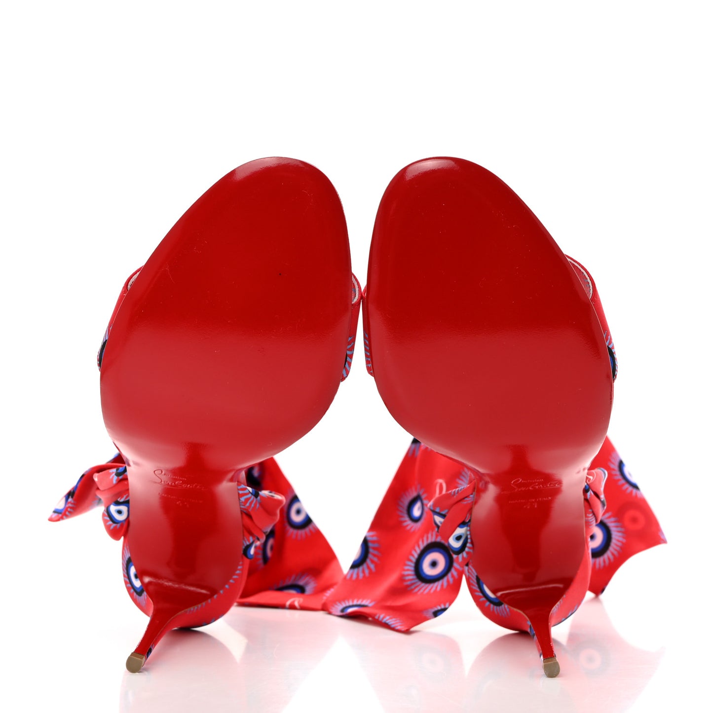 Crepe Satin Greekaba Du Desert 100 Eye Sandal 41 Red