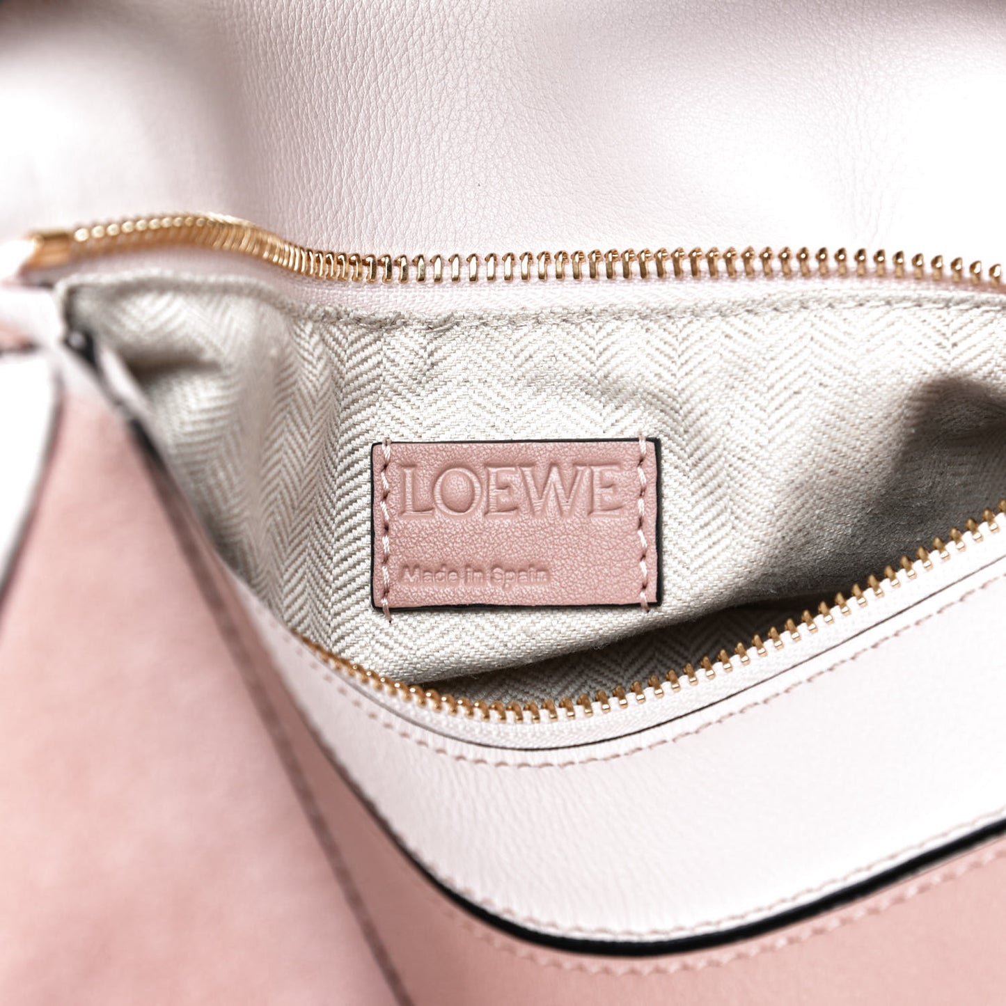 Calfskin Suede Small Puzzle Bag Blush