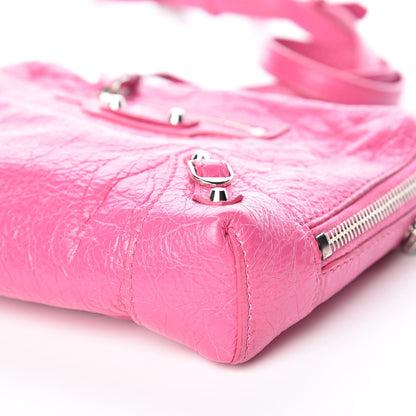 Balenciaga Agneau Arena Classic Silver Hardware XS Reporter Crossbody Rose Flamingo 6 of 9