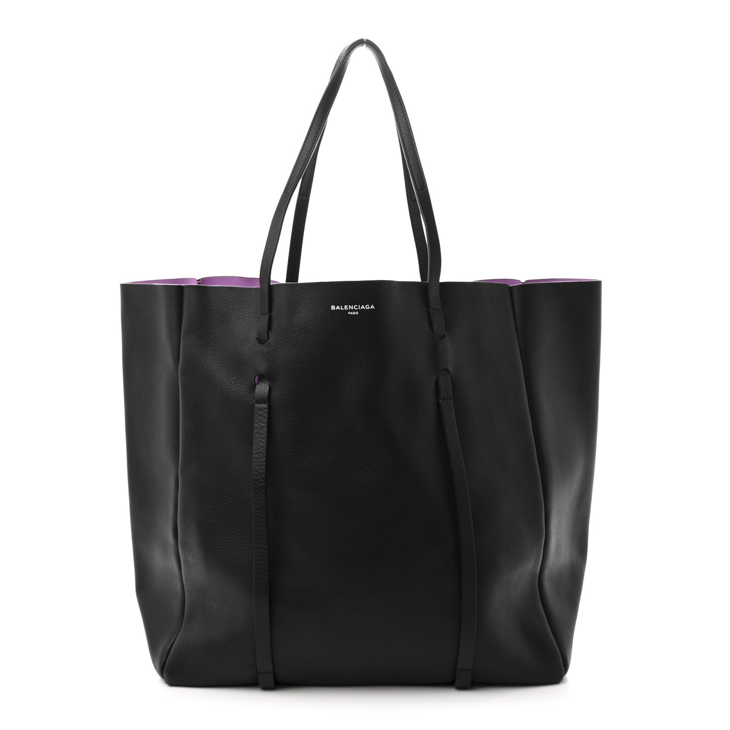 Veau Baltimore Double Sided Medium Everyday Tote Black Purple