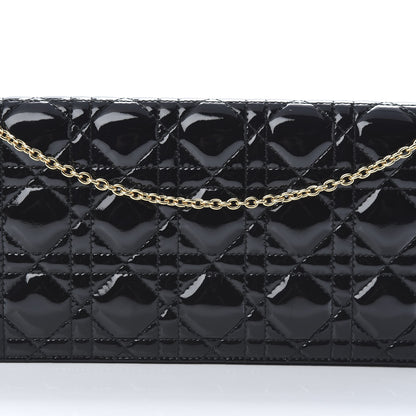 Christian Dior Patent Cannage Lady Dior Convertible Clutch Black 7 of 10