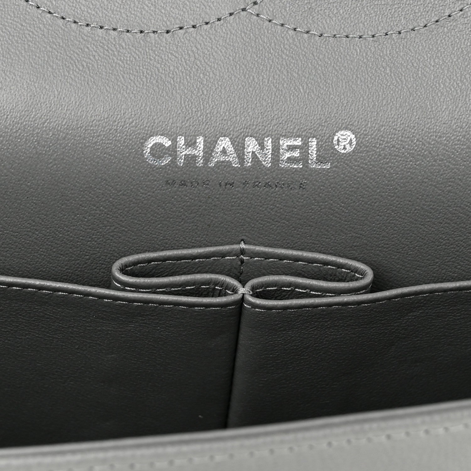 Chanel Caviar Quilted Jumbo Double Flap Grey 6 of 10