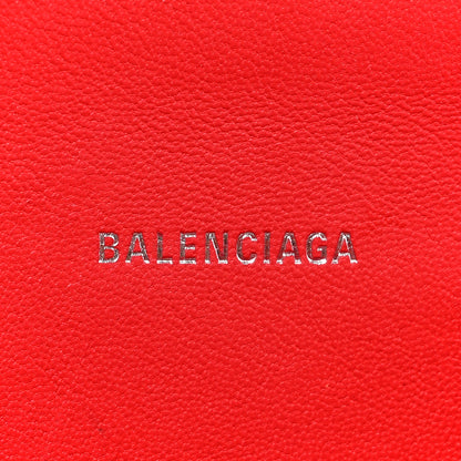 Balenciaga Shiny Calfskin Tonal B Crocodile Embossed Hourglass Top Handle Bag XS Bright Red 5 of 18